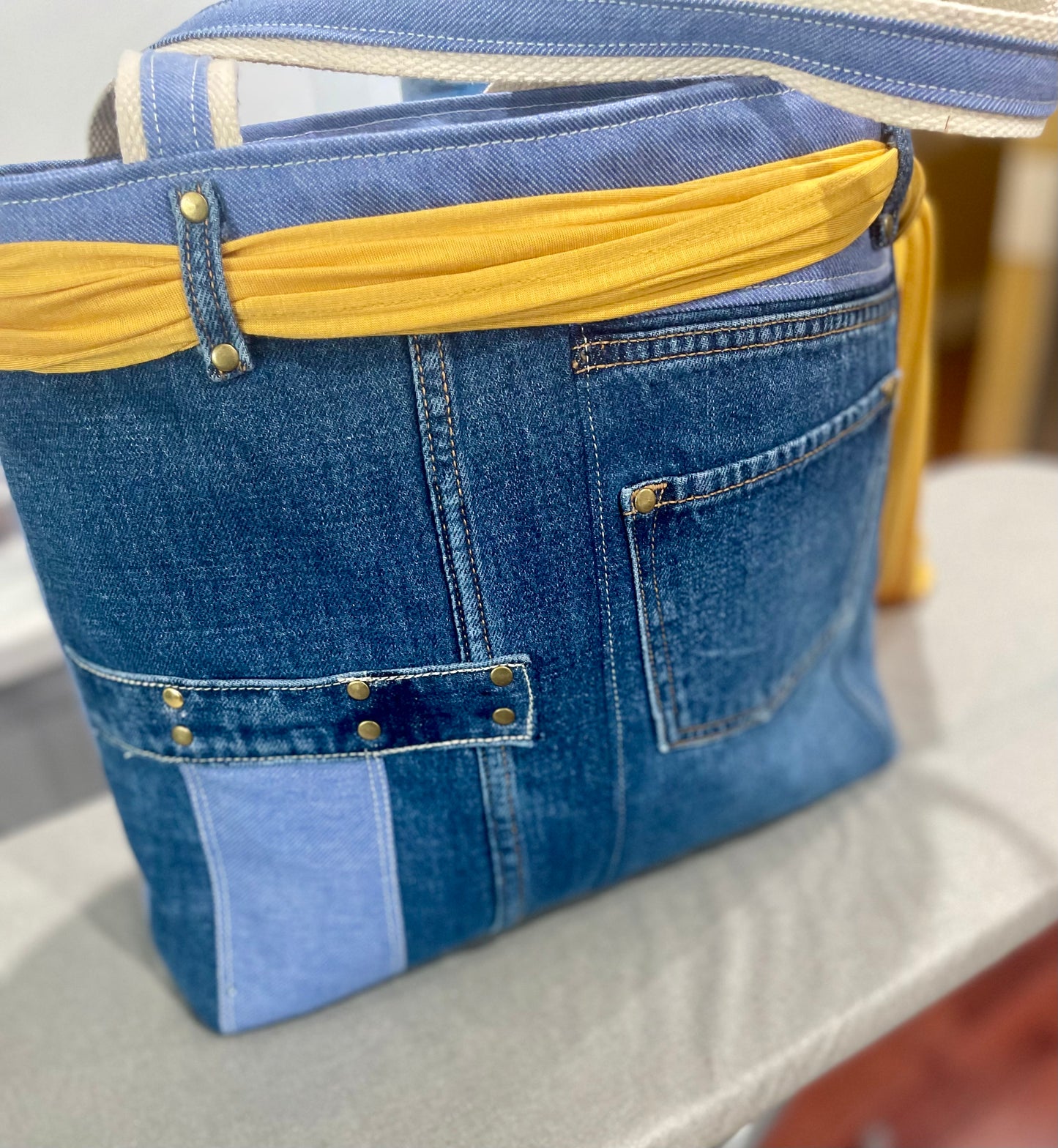 19x15 Denim - Black Girl Magic Tote
