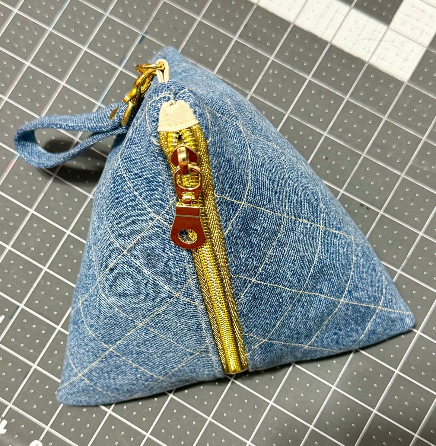 Triangle Pouch Denim