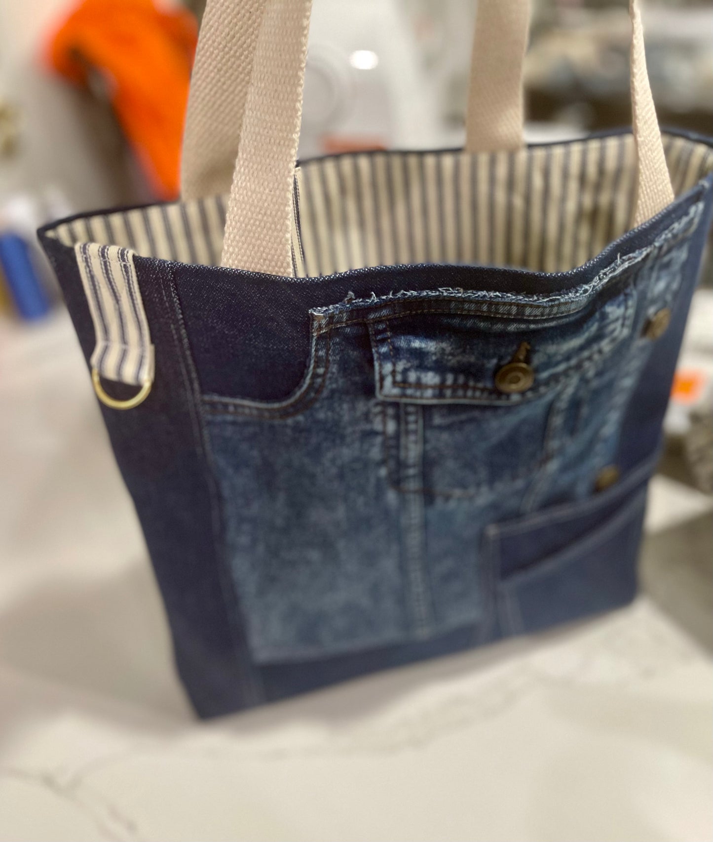 Pocket-Patchwork-Large Tote
