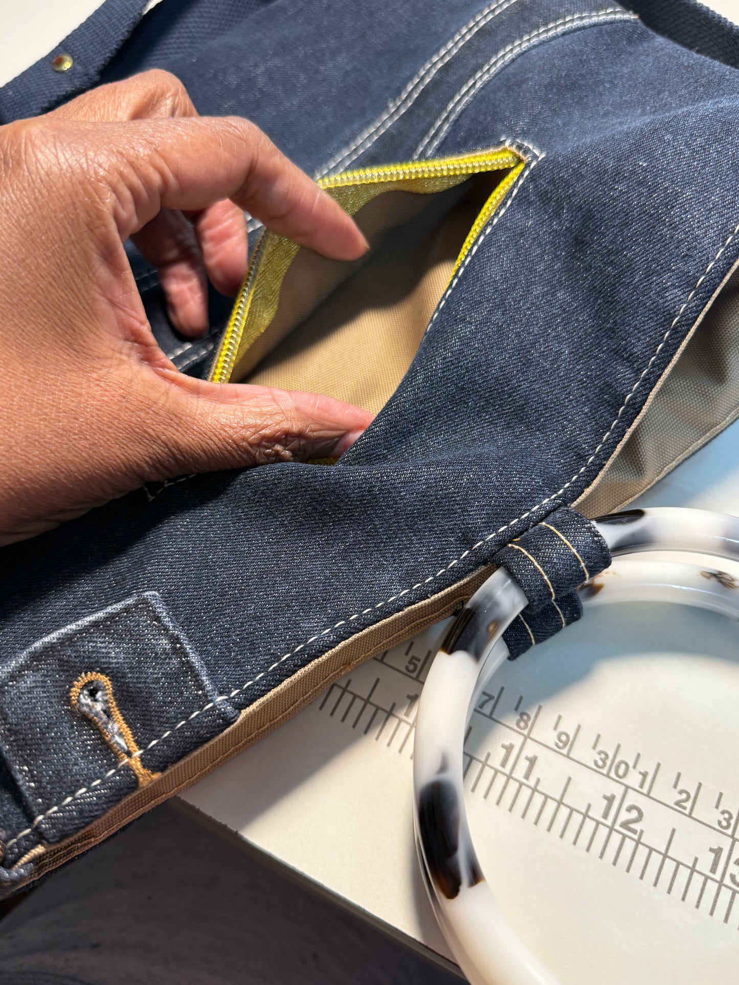 Cross Body Upcycled Jean Bag #2