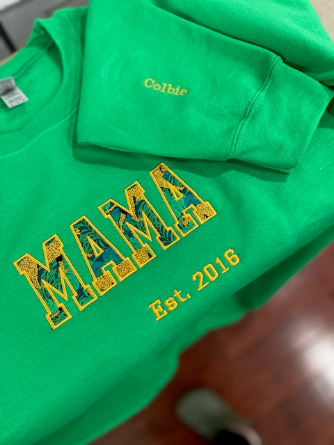 MAMA Applique Embroidered Sweatshirt