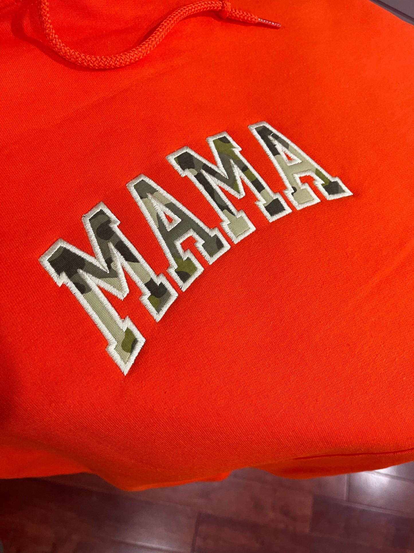 MAMA Applique Embroidered Hoodie