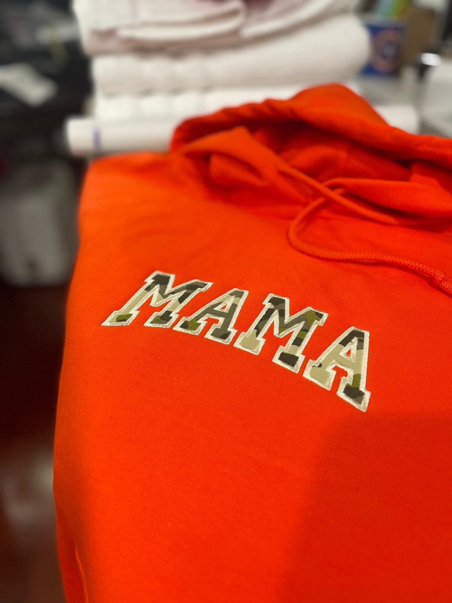 MAMA Applique Embroidered Hoodie