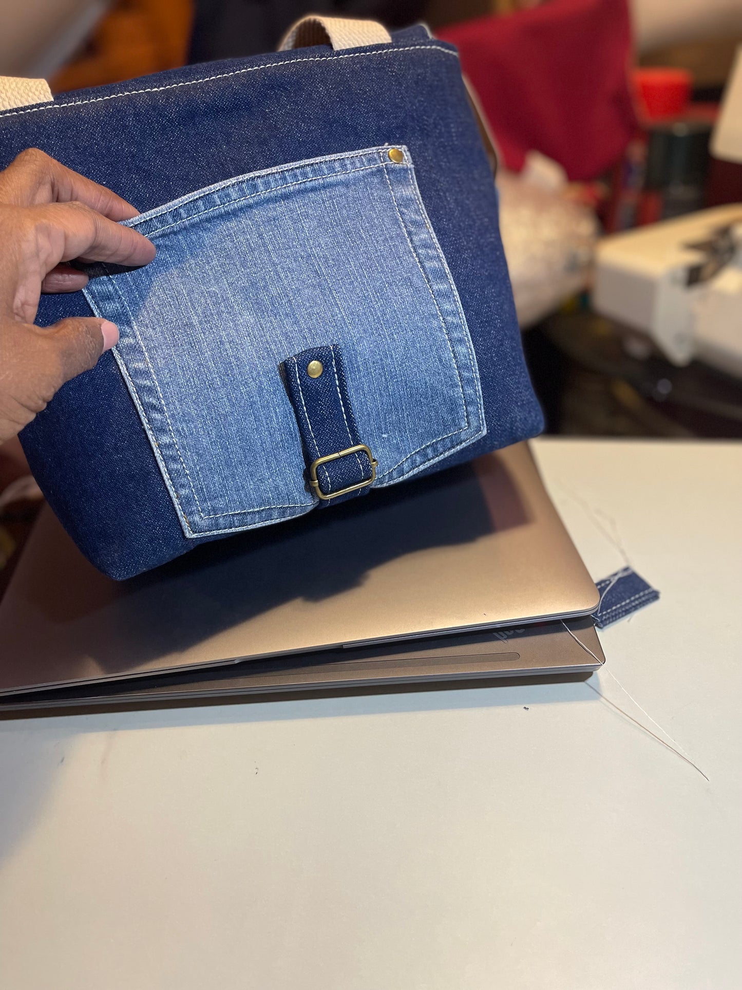 13" Denim - Black Girl Magic Tote