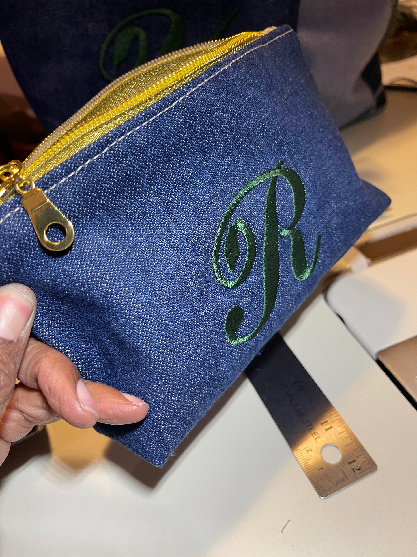Denim Personalized Money Pouch