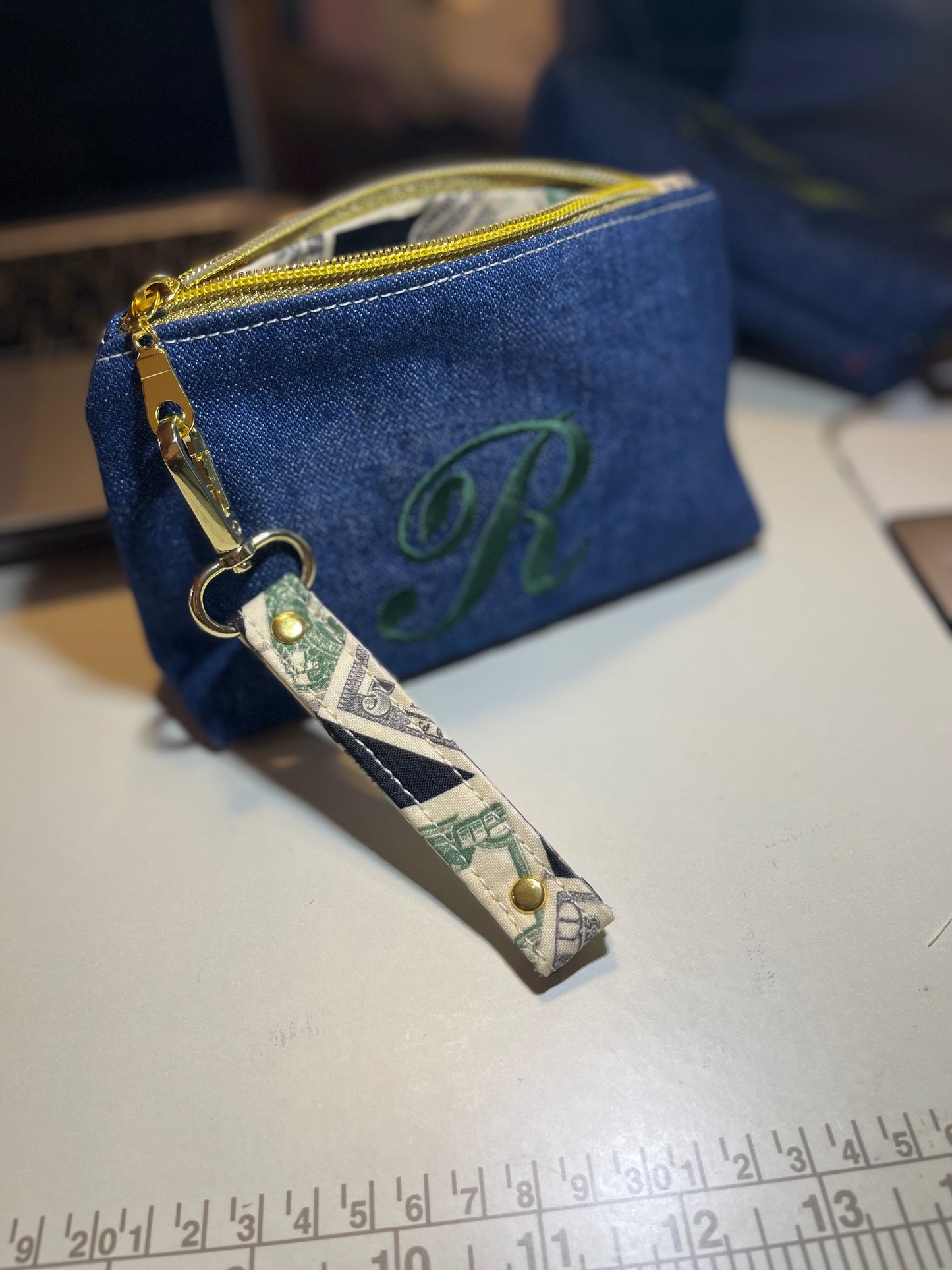 Denim Personalized Money Pouch