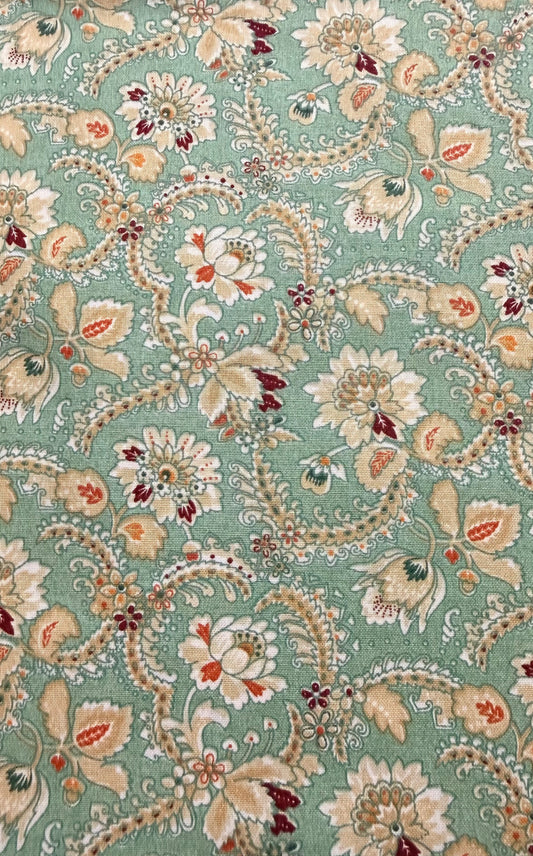 Sage Green Paisley Floral
