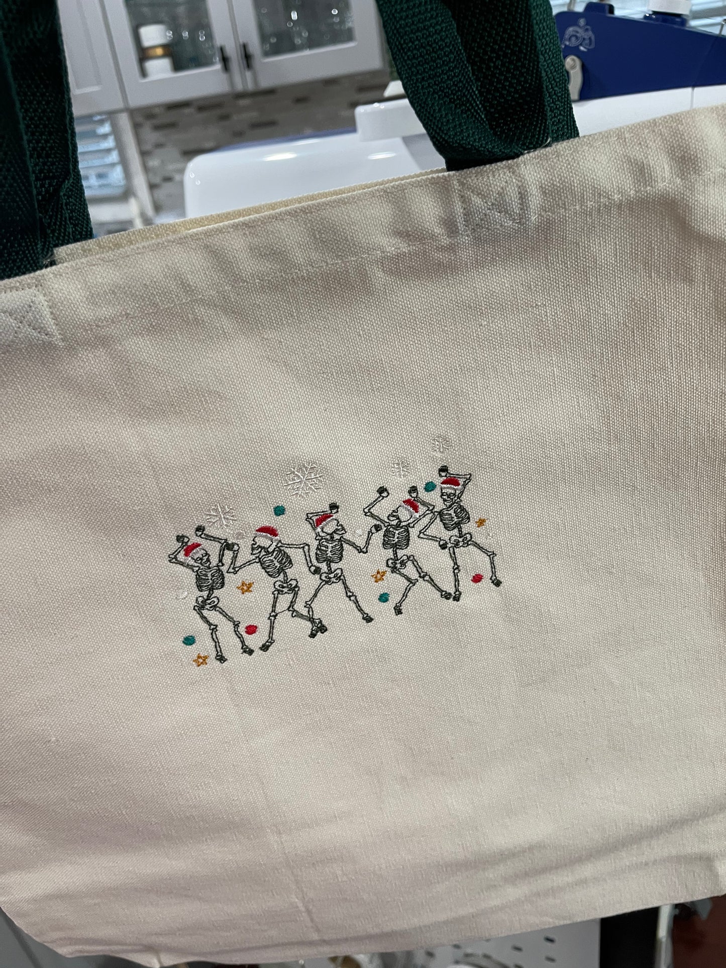 Holiday Embroidered  - Canvas Totes