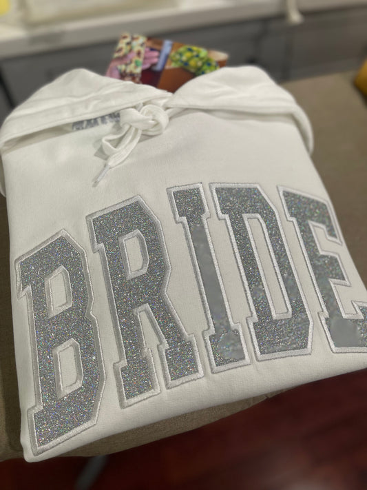 BRIDE Embroidered Glitter Hoodie