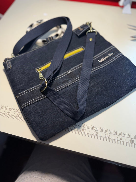 Cross Body Upcycled Jean Bag #2