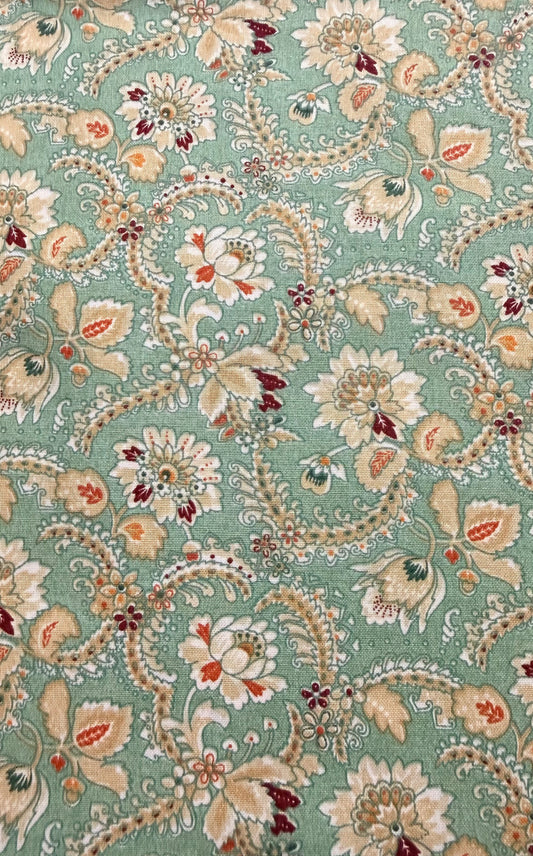 Sage Green Paisley Floral