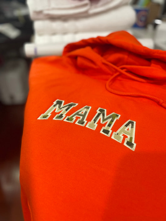 MAMA Applique Embroidered Hoodie