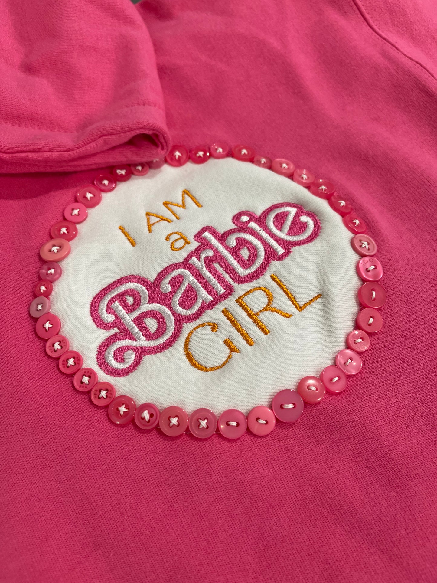 Pink Upcycled Button Hoodie